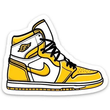 black and gold Jordan 1 sneaker sticker
