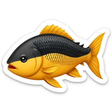 Badannya yang orange ekornya hitam sticker