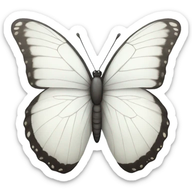 White butterfly sticker