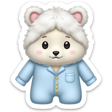 fluffy pyjamas sticker