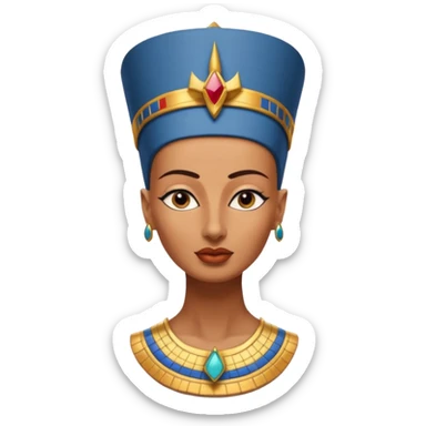 Bust of Nefertiti, only half sticker