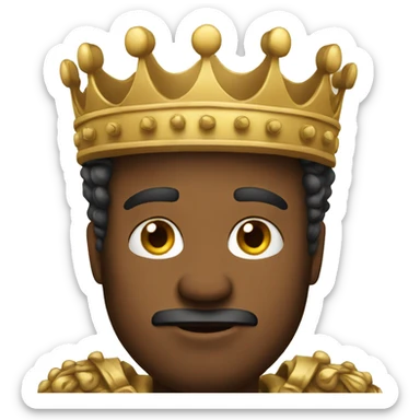 A king with an iPhone sticker