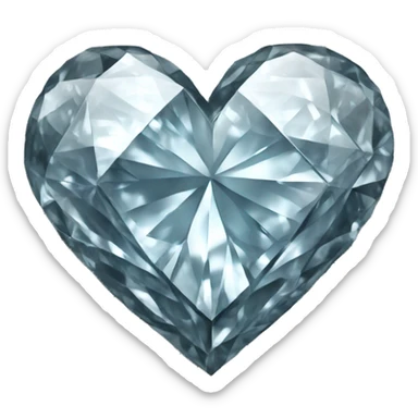 Diamond textured heart sticker