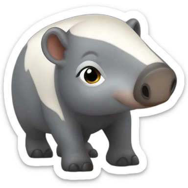 Aigle sur un tapir sticker