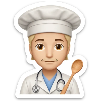 Doctor with cook hat  sticker
