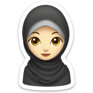 muslim cat with hijab on sticker
