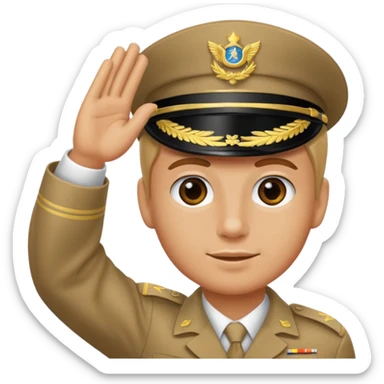 hand saluting sticker
