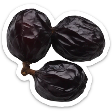 two dried prune sticker