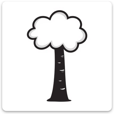 hand drawn doodle tree with playful accents sticker