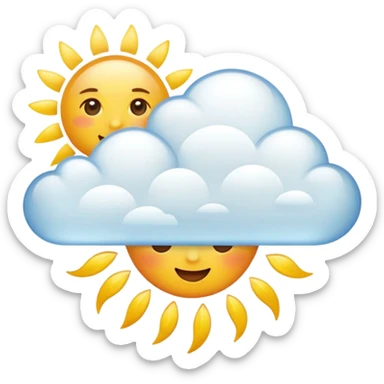 sunny weather sticker