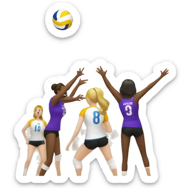 Good luck volleyball game  sticker