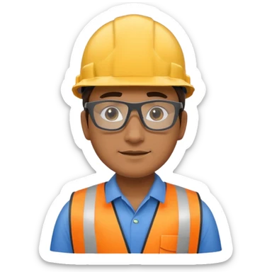 Construction site manager sticker