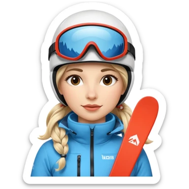 Woman Skiing Matterhorn sticker