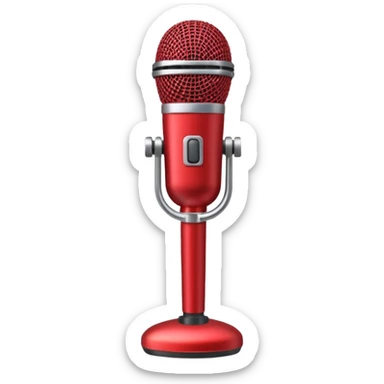 a real red microphone sticker