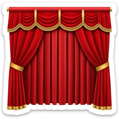 create a series of images for Theatre soft goods Inventory showing theatre curtains sticker