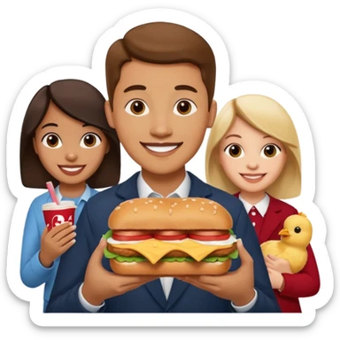 five guys and chick fil a fast food sticker