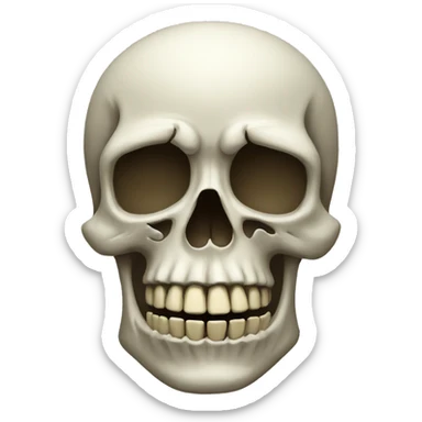 Skull say hi sticker