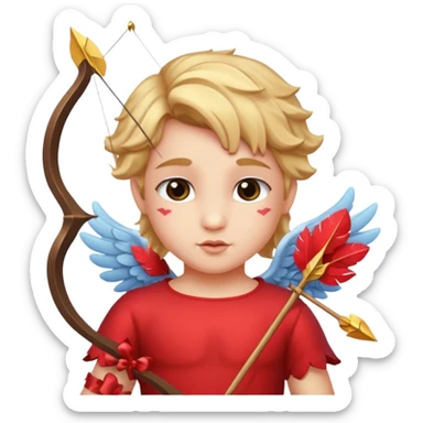 Cupid with a bow sticker