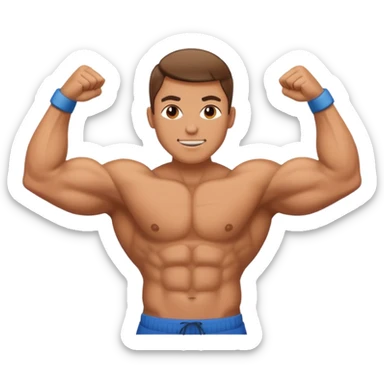 Pumped up arms sticker