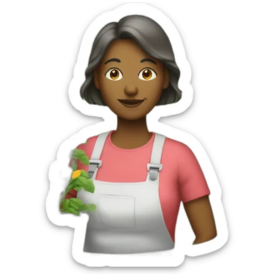 48 year old woman gardening sticker