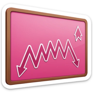pink business strategy board. showing pick arrows png image sticker