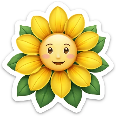 Sunshine on a flowed sticker