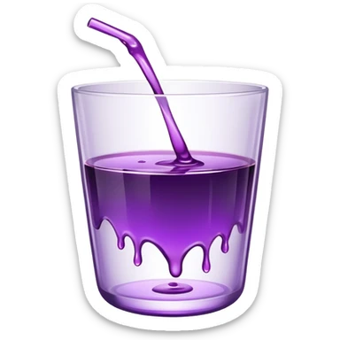 glass of lean dripping sticker