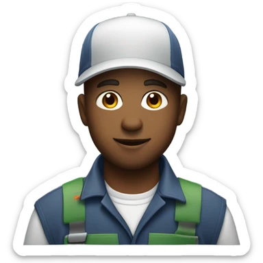 Josh on a plow sticker