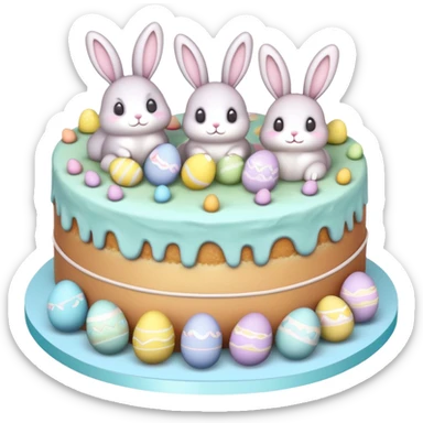 Easter cake sticker