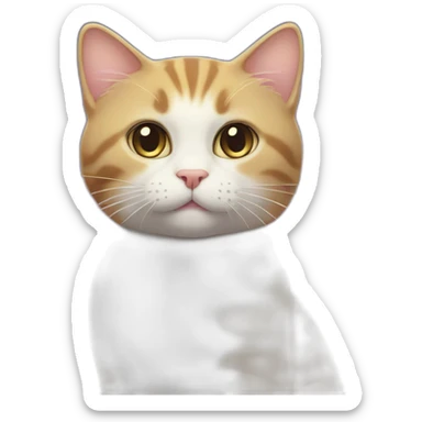 shiny starlit sky behind small suprising face cat sticker