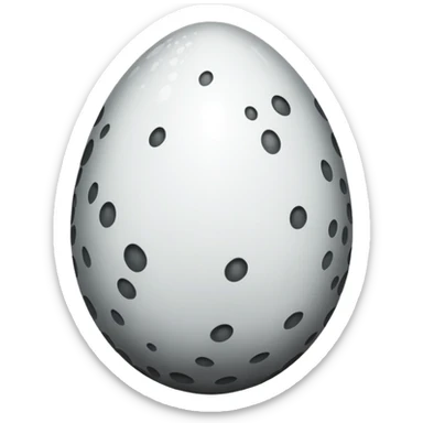 black _and_white shiny dragon egg sticker