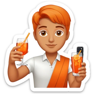 aperol selfie sticker