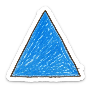 blue triangle illustration style sticker