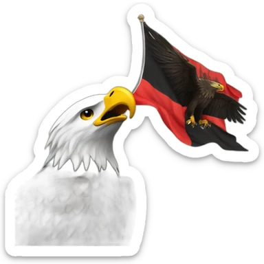eagle with albanian flag sticker