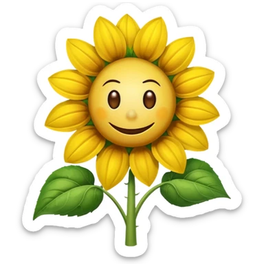 An exact  picture of the sunflower from Plants vs. Zombies sticker