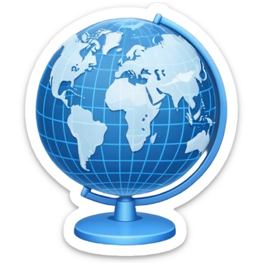 globo mundial internet azul sticker