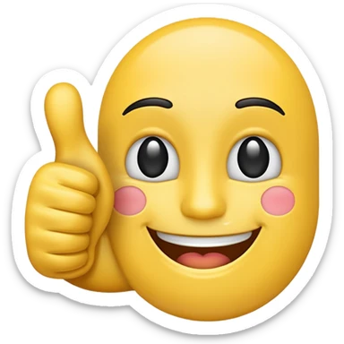 thumbs up emoji with two thumbs  sticker