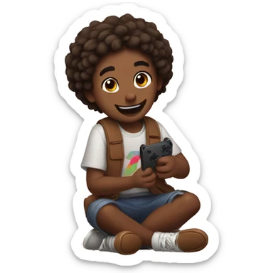 doppy playing games cute and wild sticker