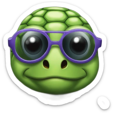 Thug life glasses turtle sticker