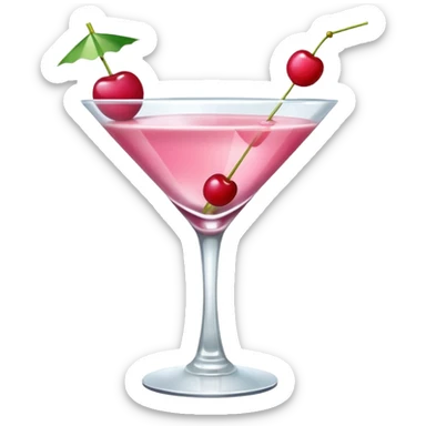 pink cocktail sticker