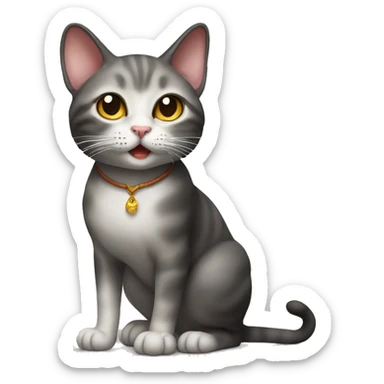 Siam Cat with Mouse sticker