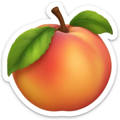 Peach  sticker