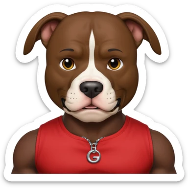 pitbull face with a GG's sign sticker