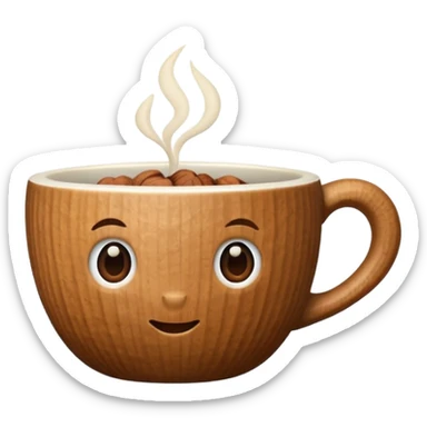 cup in a shape uf nut sticker