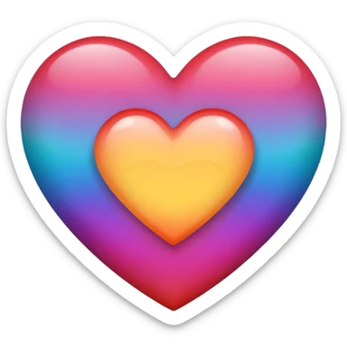 heart with gradient colors sticker