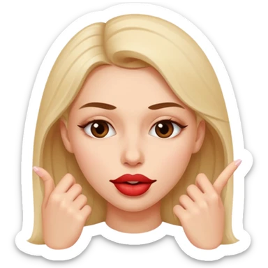 👁️🫦👁️💅💁🏼‍♀️ aguicheuse. Pas de rouge à lèvres mais elle se mord le coin de la lèvres  sticker