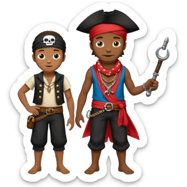 Cachorro pastor alemão usando fantasia de pirata full body sticker