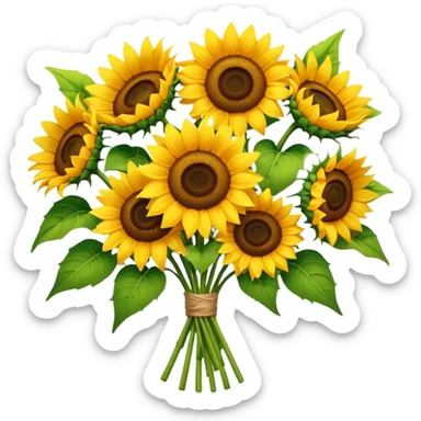 bouquet of sunflowers sticker