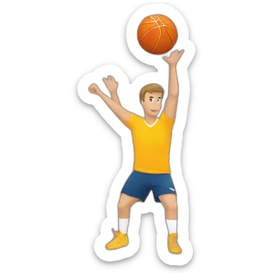 Personne qui fait du handball sticker