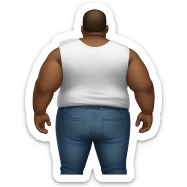 The back of a thick Guy with big lower body sticker